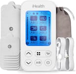 iHealth - Soothe, Dual-Channel TENS Unit Muscle Stimulator, Pain Relief for Back, Shoulder, Neck and More, Multi-Size Pads - White