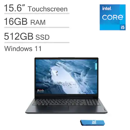 15.6" Touchscreen
16GB RAM
512GB SSD
Windows 11
Intel Core i5