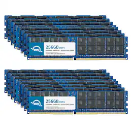 OWC - 4TB (16x256GB) DDR4 3200MHz 8Rx4 CL22 ECC Registered 288-pin RDIMM Memory RAM for Workstations, Servers, NAS Systems - Black Chips