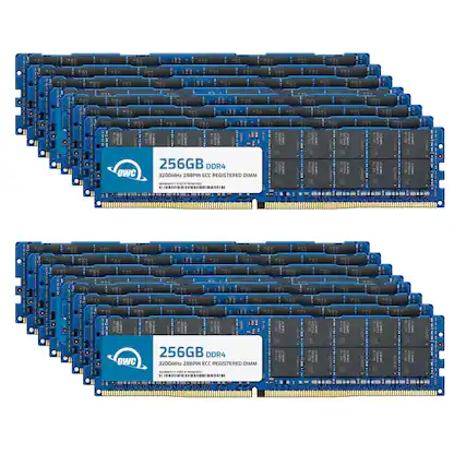OWC 256GB DDR4 3200MHz 288PIN ECC REGISTERED DIMM
OWC 256GB DDR4 3200MHz 288PIN ECC REGISTERED DIMM