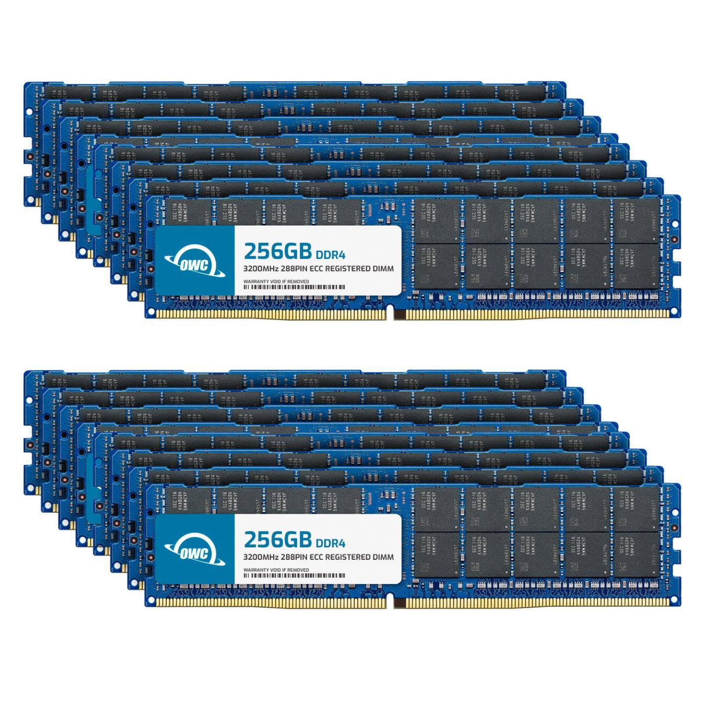 OWC 256GB DDR4 3200MHz 288PIN ECC REGISTERED DIMM  
OWC 256GB DDR4 3200MHz 288PIN ECC REGISTERED DIMM