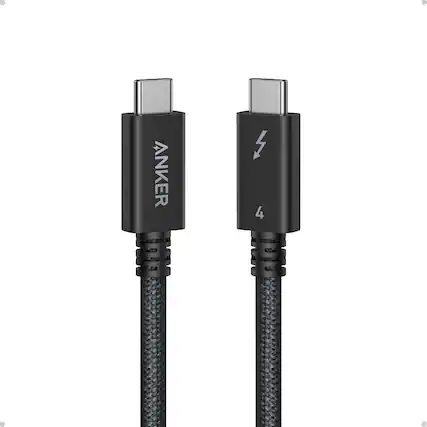 Front. Anker - Anker Prime Thunderbolt 4 Cable - Black.