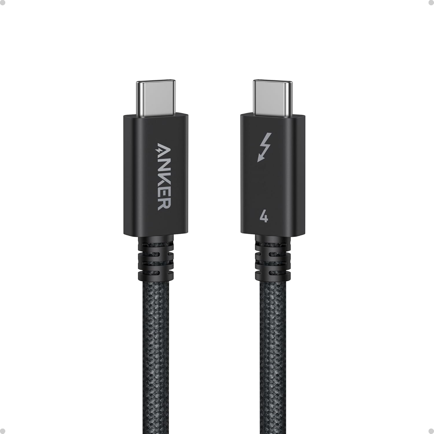 Front. Anker - Anker Prime Thunderbolt 4 Cable - Black.