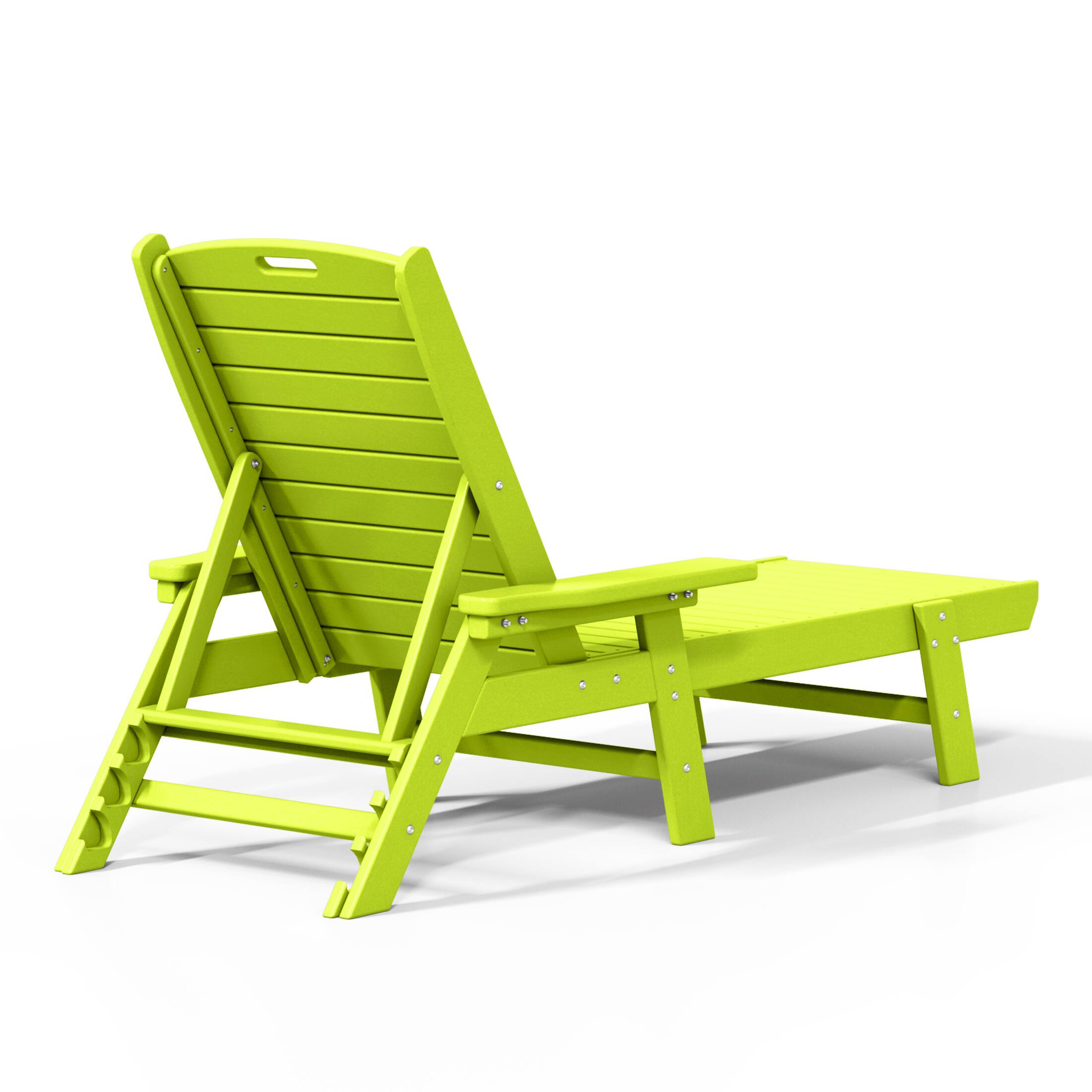 Back. WestinTrends - WestinTrends Malibu Poly Reclining Chaise Lounge - Lime.