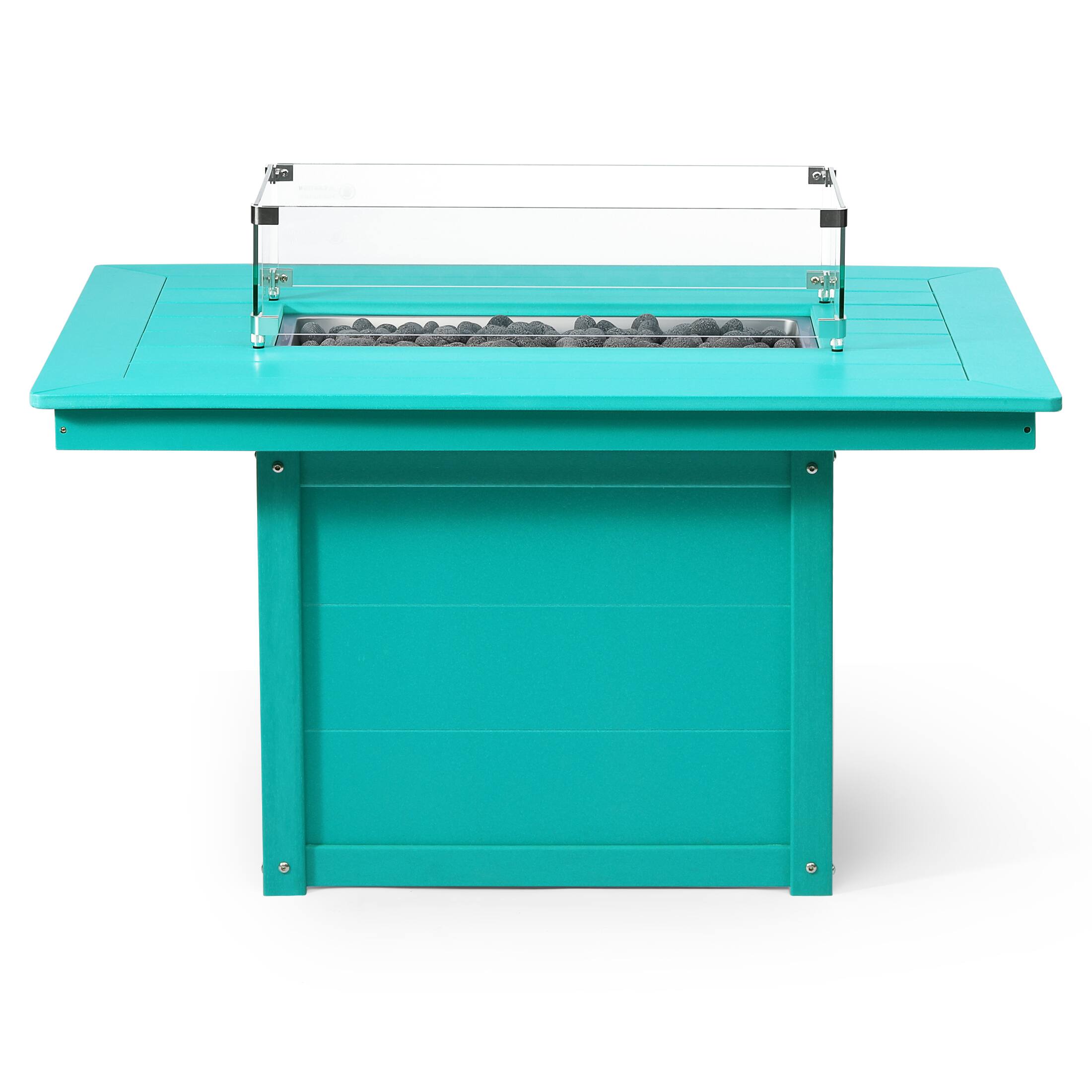 Back. WestinTrends - WestinTrends Helios 46" Modern Outdoor 55,000 BTU Patio Gas Propane Rectangle Deck Fire Pit Table - Turquoise.