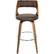 Front. LumiSource - Cecina Wood Barstool - Walnut/Brown.