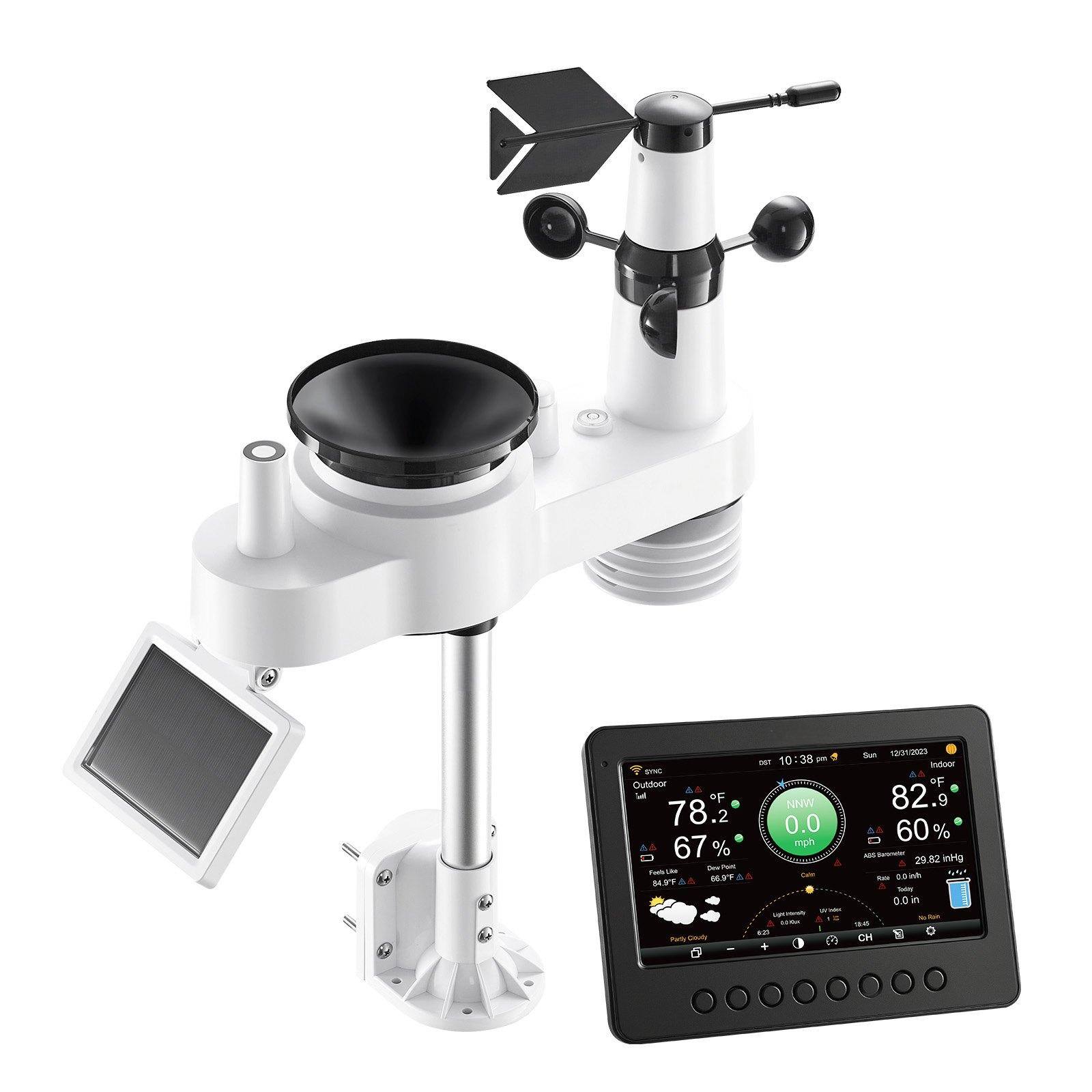 - Outdoor: 78.2°F, 67% humidity, 84.4°F dew point, 66.9°F feels like, 0.0 mph wind, NNW, 0.0 in rain, 29.82 inHg pressure
- Indoor: 82.9°F, 60% humidity, 0.0 in rain, 29.82 inHg pressure
- Time: 10:38 pm
- Date: 12/10/2023
- Sun