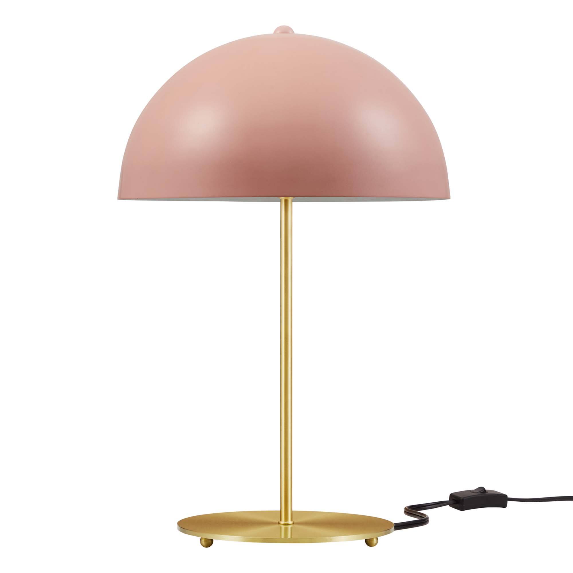 Angle. Modway - Ideal Metal Table Lamp by Modway - Pink Satin Brass.