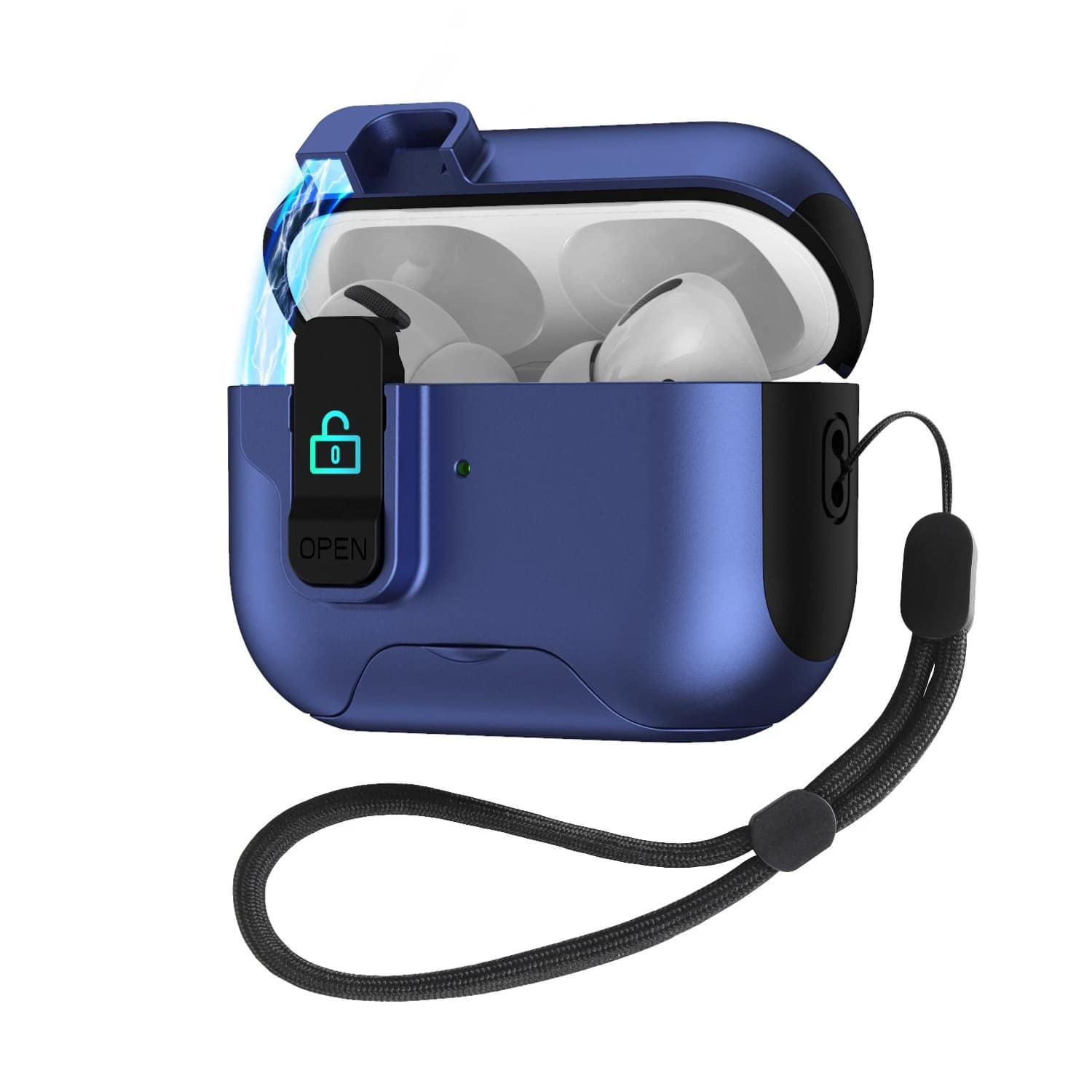 Stock Preferred - For AirPods Pro 3rd Gen. 2025 Case with Kickstand Phone Holder - Dark Blue