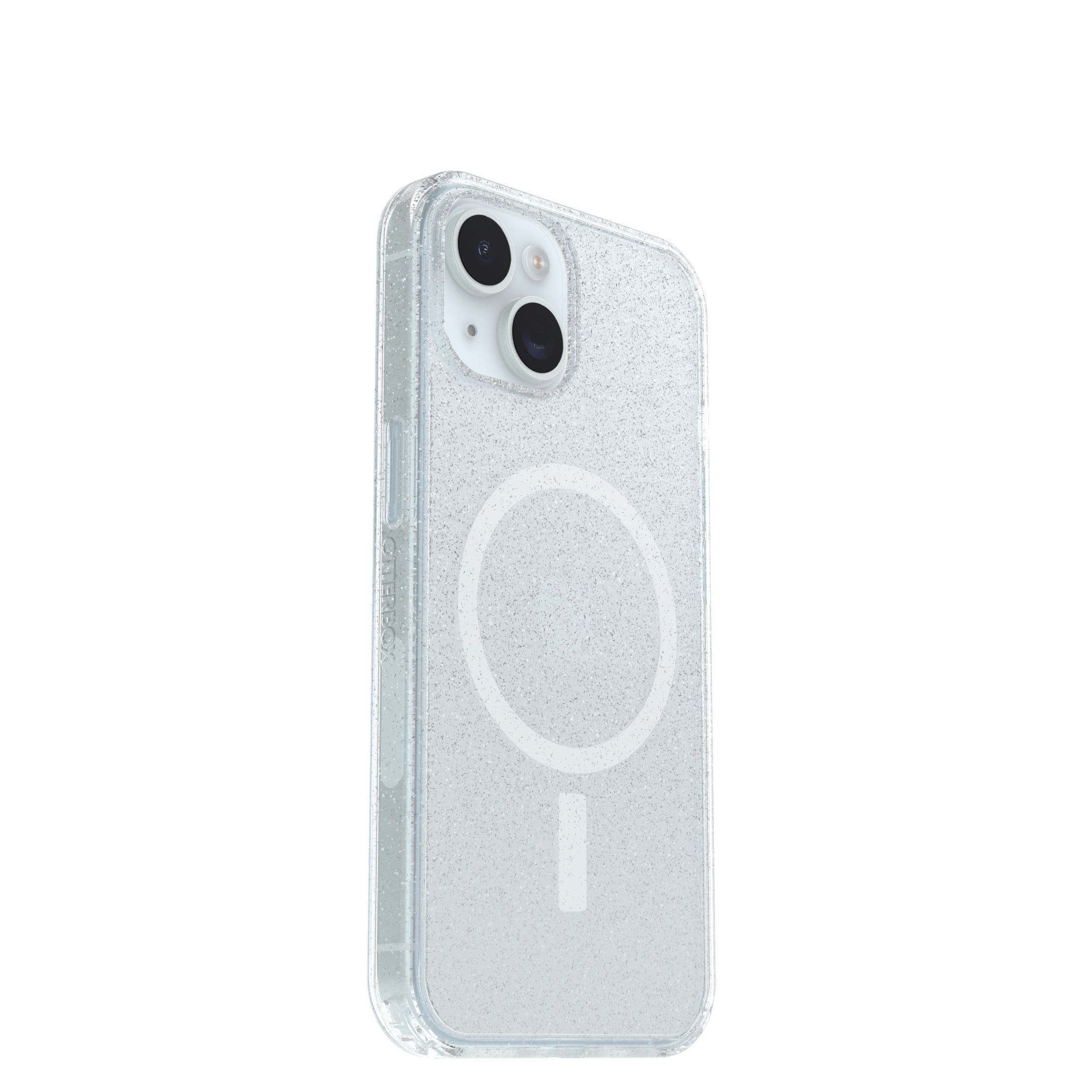 Angle. OtterBox - Symmetry Series Soft Shell for MagSafe for iPhone 15, iPhone 13, iPhone 14 - Stardust 3.0.