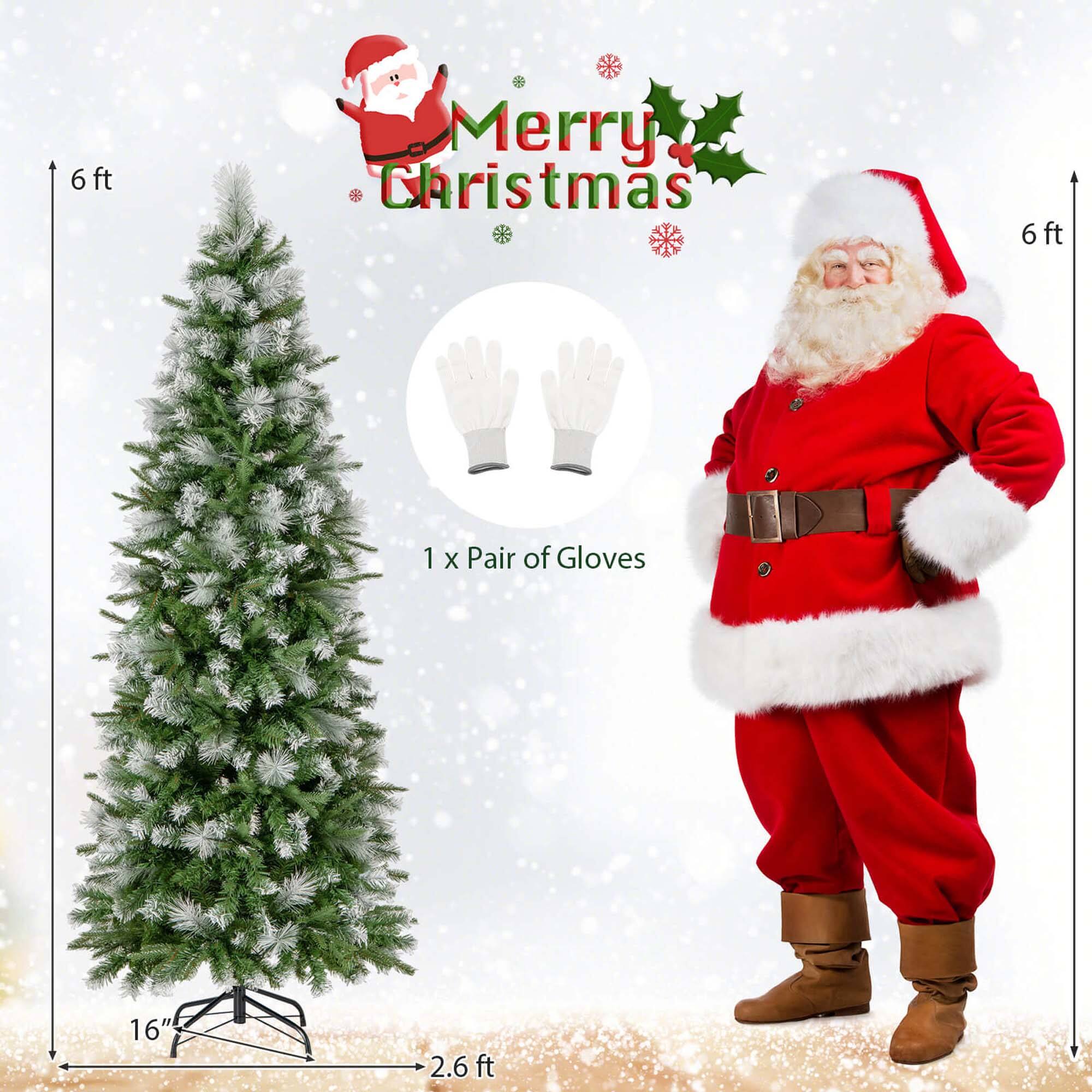 "6ft Merry Christmas 6 6ft 1 X Pair of Gloves 16" 2.6 ft"