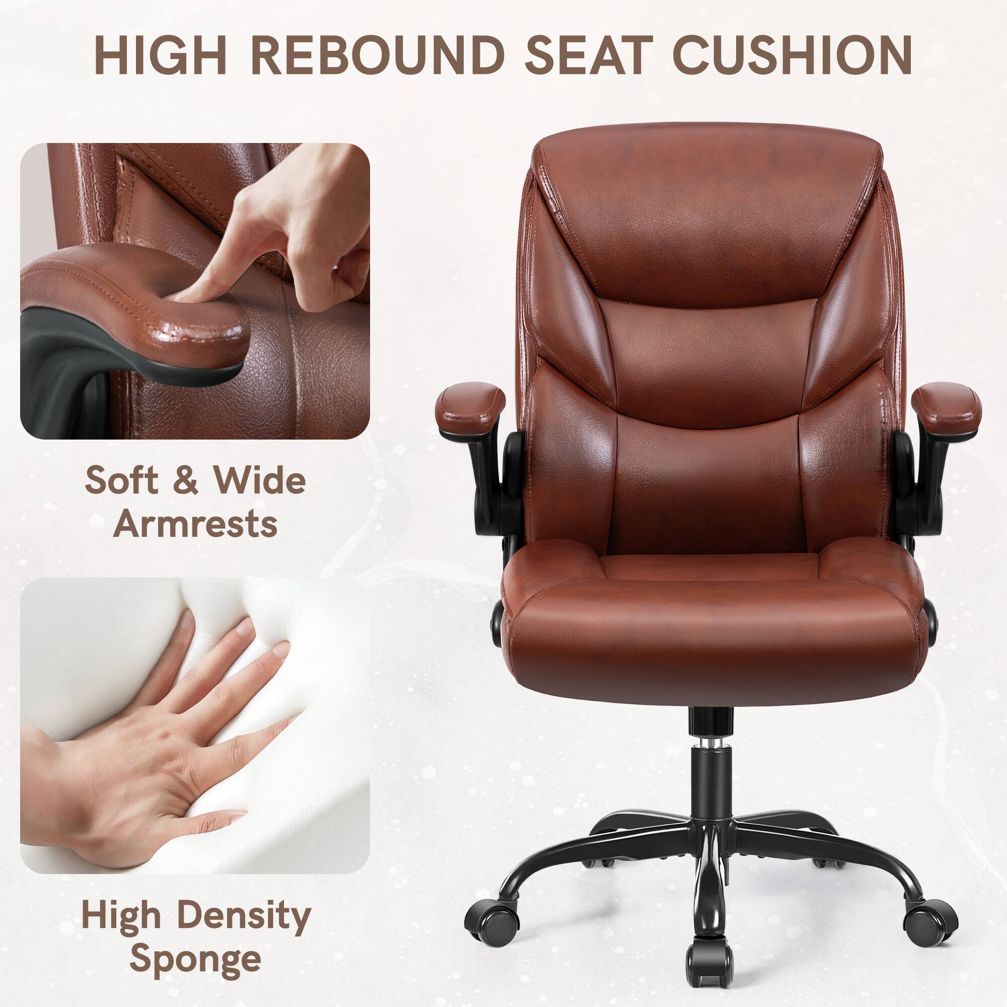 HIGH REBOUND SEAT CUSHION

Soft & Wide Armrests

High Density Sponge