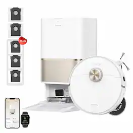 Dreame - 30KPa robot vacuum and mop, self-cleaning station, tangle-free, obstacle avoidance, 360° nav, L60 Ultra PE Kit W - White