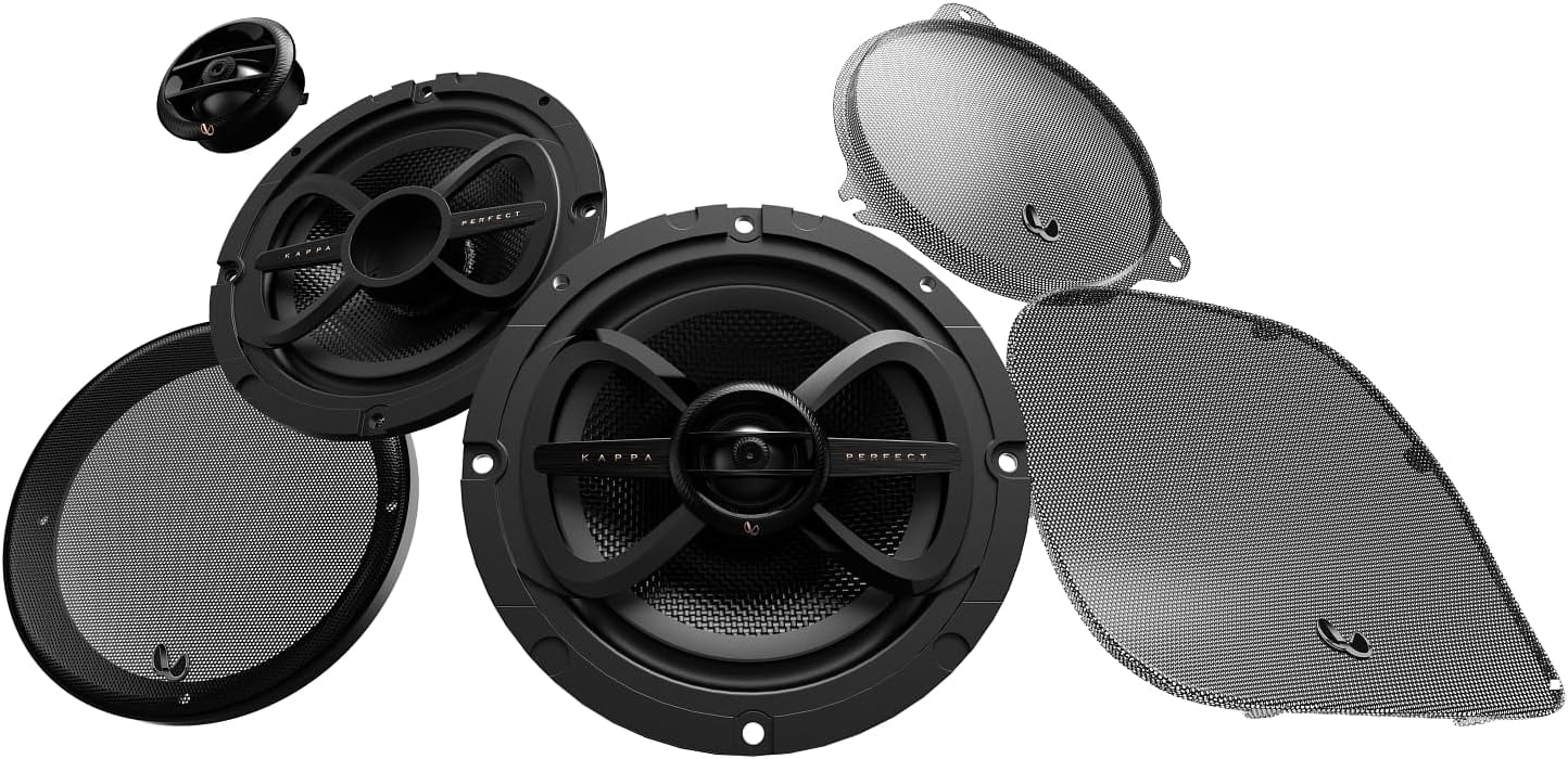 Infinity - KAPPA PERFECT 600X 6-1/2” Component Speaker System compatible with Harley Davidson Motorcycles - Black
