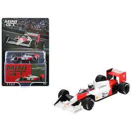 True Scale Miniatures - McLaren MP4/4 #11 Alain Prost 2nd Place F1 "Japanese GP" 1988 w/ Driver Figure Ltd Ed 1/64 Diecast Model Car by Mini GT