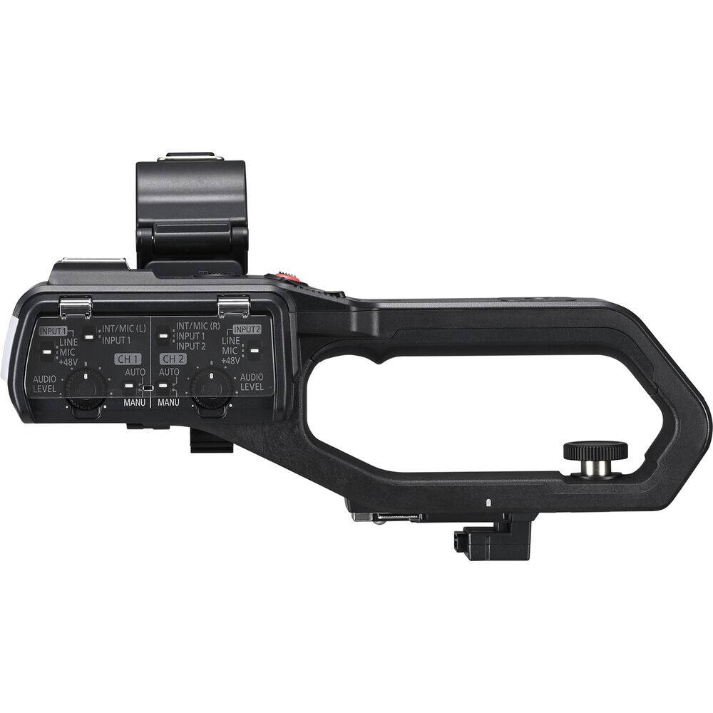 INPUT1  
LINE  
MIC  
INT/MIC (L)  
INPUT1  
+48V  
AUDIO LEVEL  
AUTO  
MANU  

INPUT2  
LINE  
MIC  
INT/MIC (R)  
INPUT2  
+48V  
AUDIO LEVEL  
AUTO  
MANU  

CH1  
CH2