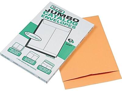 15 x 20 JUMBO CATALOG ENVELOPES  
25 envelopes  
KRAFT  
MADE IN USA  
QUALITY  
PARK PRODUCTS  
RIM  
ALL EDGES ARE QUALITY SEALED  
FLAT FOR EASY STORAGE