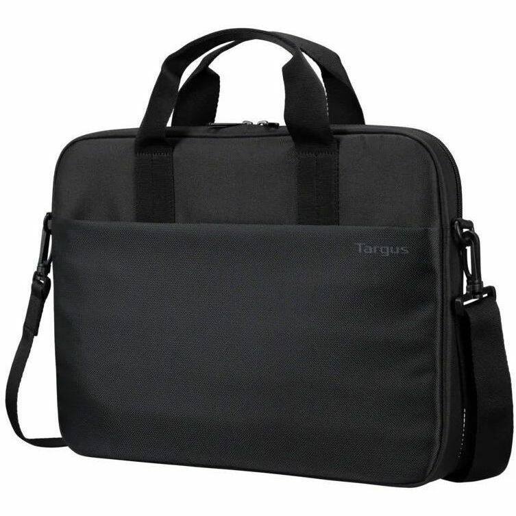Alt View 7. Targus - Targus 14" Intellect Slim Brief with ID Window - Water Resistant - Fabric Body - Shoulder Strap, Handle - Black.