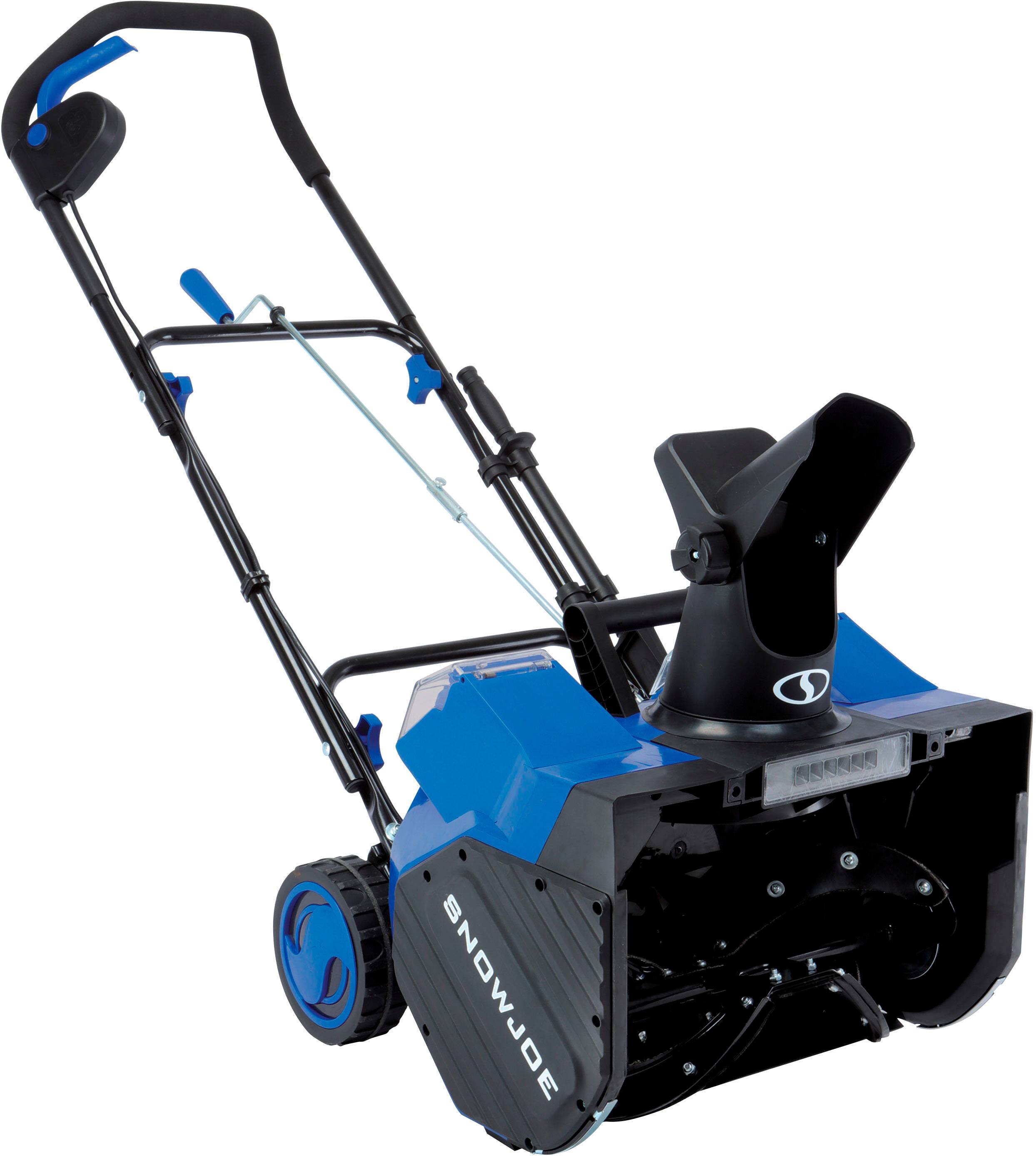 Angle. Snow Joe - 24V Electric Snow Blower and Bundle (2x4.0 Ah Batteries and 1 Charger) - Black.