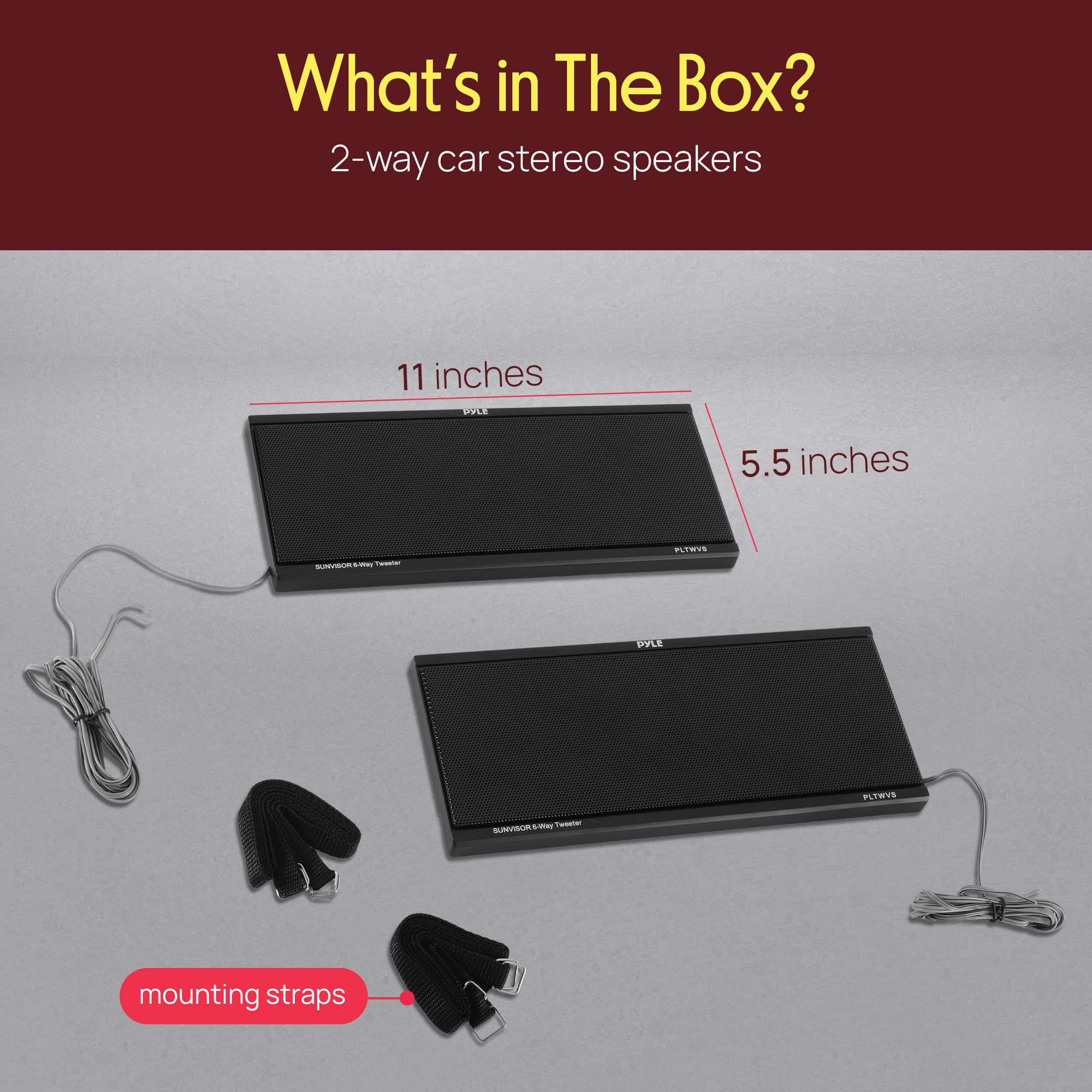 Pyle PLTWVS 6 Way Car Stereo Speaker System, 200W, Piezo Midrange