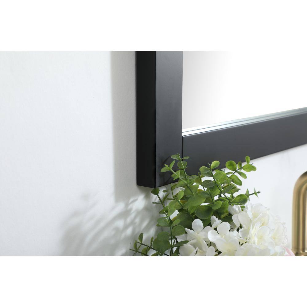 Alt View 2. Elegant Decor - Aqua vanity mirror 24x32 inch in black - Black.