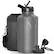 Angle. Buzio - 64oz Insulated Water Bottle with Straw Lid and Spout Lid - Gray.