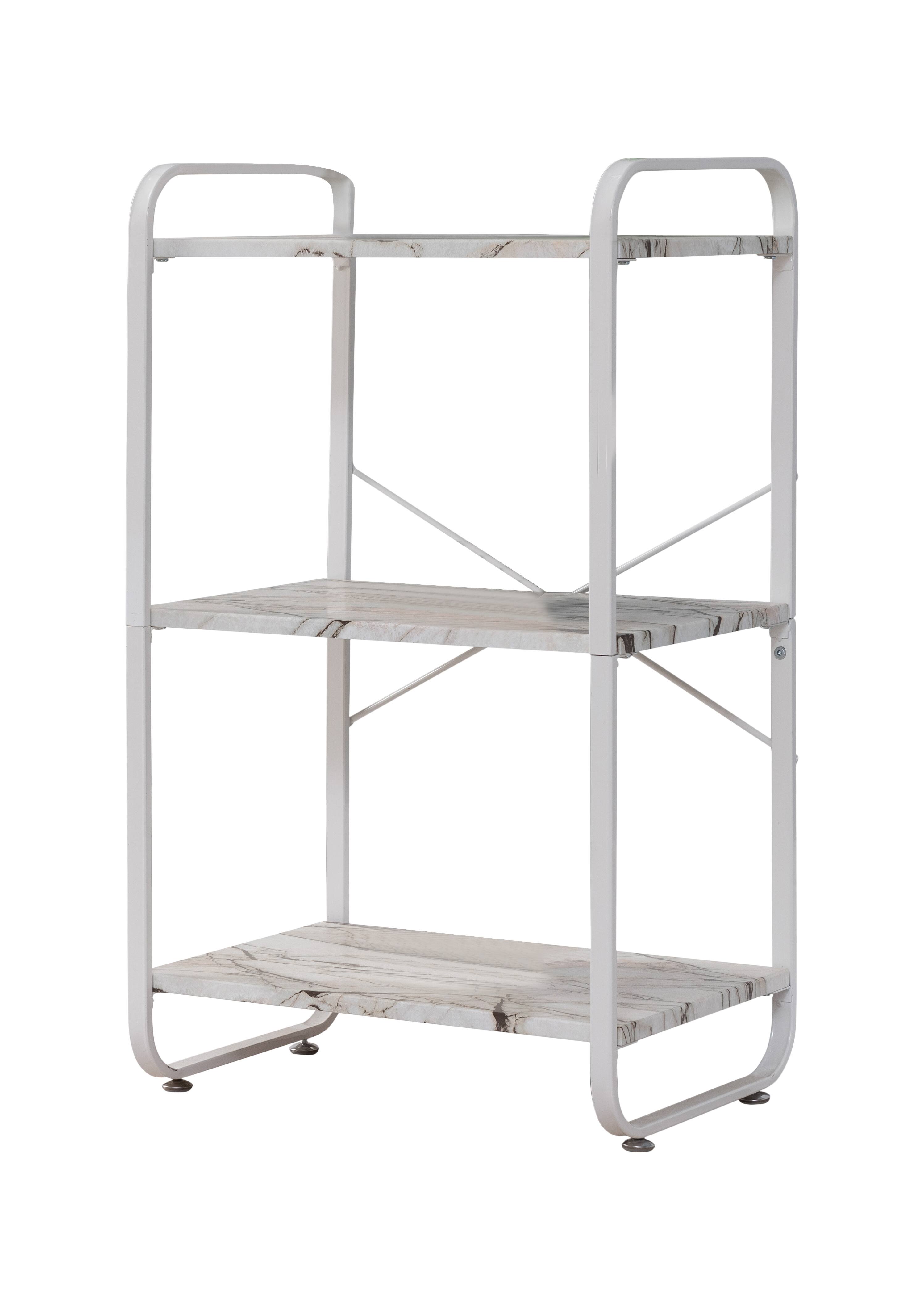 Angle. Kings Brand Furniture - Kings Brand Furniture – Hillcrest 3-Tier Kitchen Baker's Rack - Utility Storage - White.