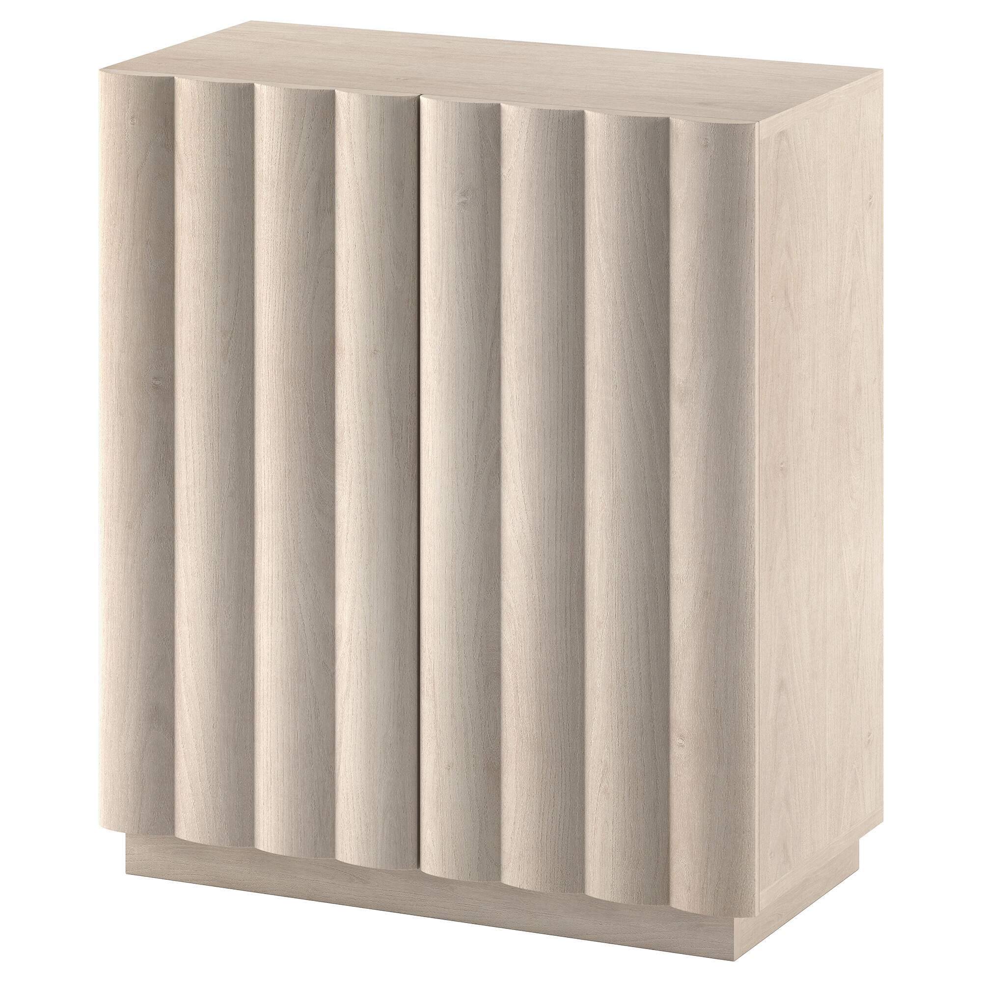 Left. Hudson&Canal - Molly 28" Wide Rectangular Fluted Accent Cabinet - White.