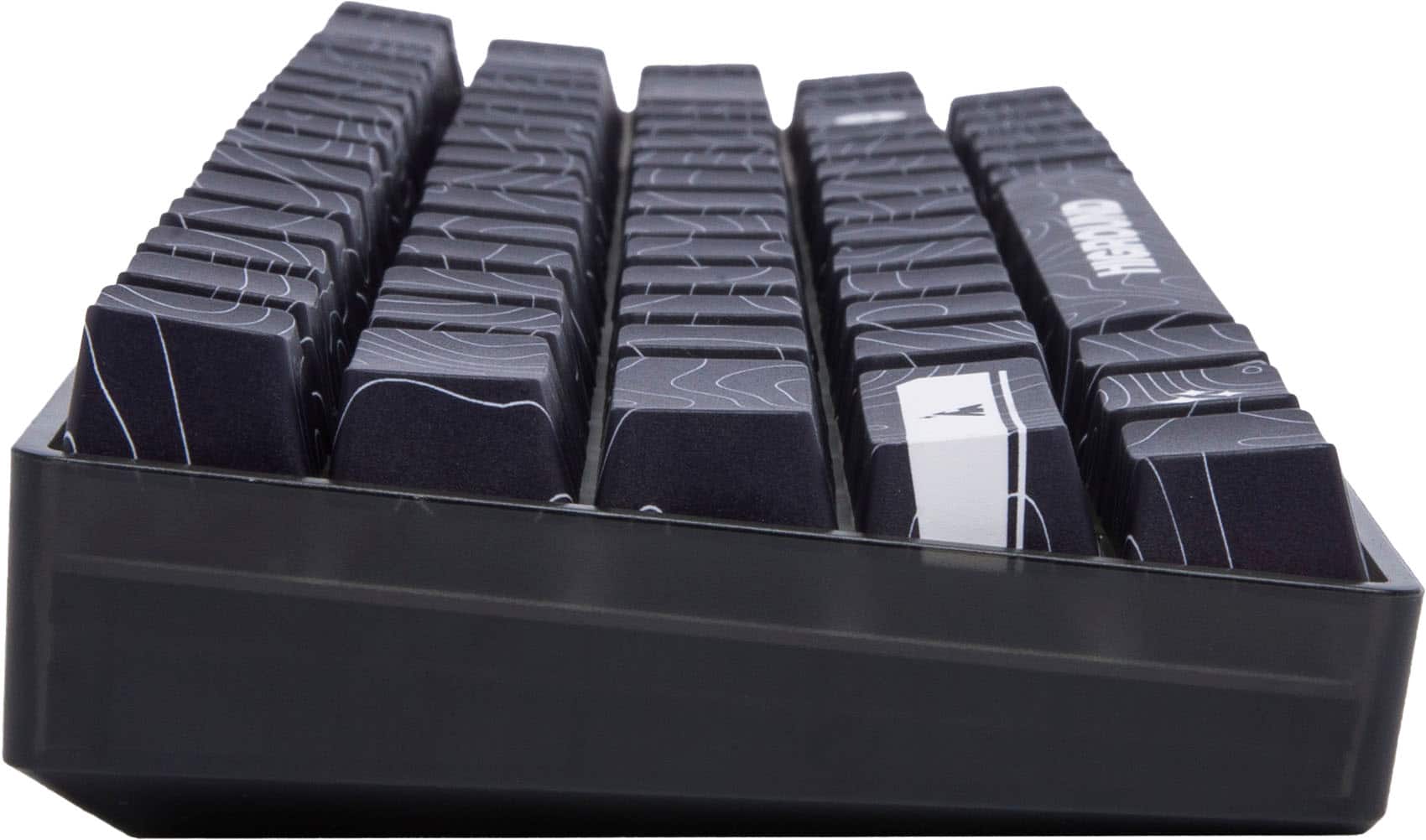 Alt View 1. Higround - Basecamp 65+ 65% Wired Mechanical Lubed TTC Milky Switch Gaming Keyboard with RGB Backlighting - BlackIce.