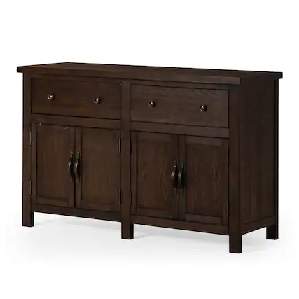 Front. Maven Lane - Maven Lane Felix Rustic Wooden Sideboard in Weathered Brown Finish - Weathered Brown.