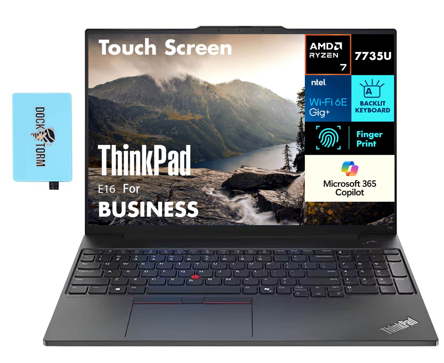 Lenovo ThinkPad E16 Laptop 16.0 WUXGA (AMD Ryzen 7 7735U, 16GB
