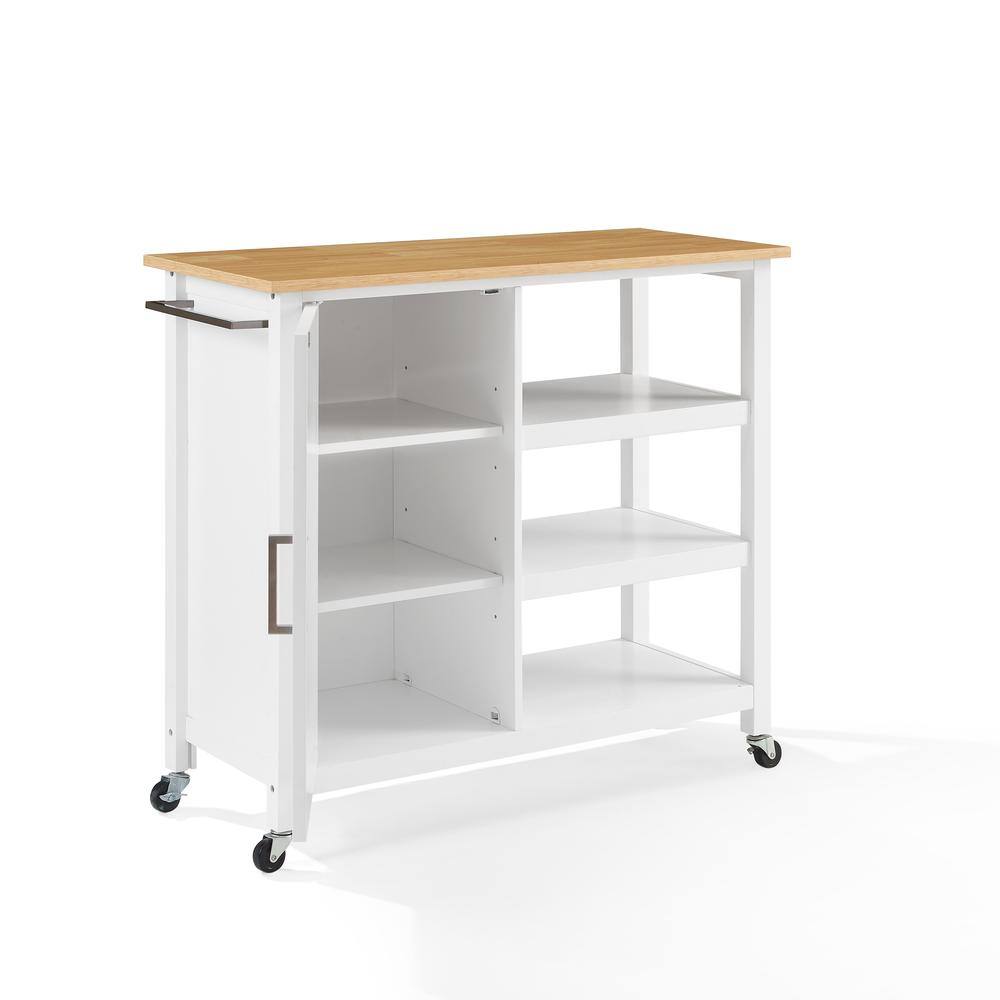 Alt View 4. Crosley Furniture - Tristan Open Kitchen Island/Cart - White.