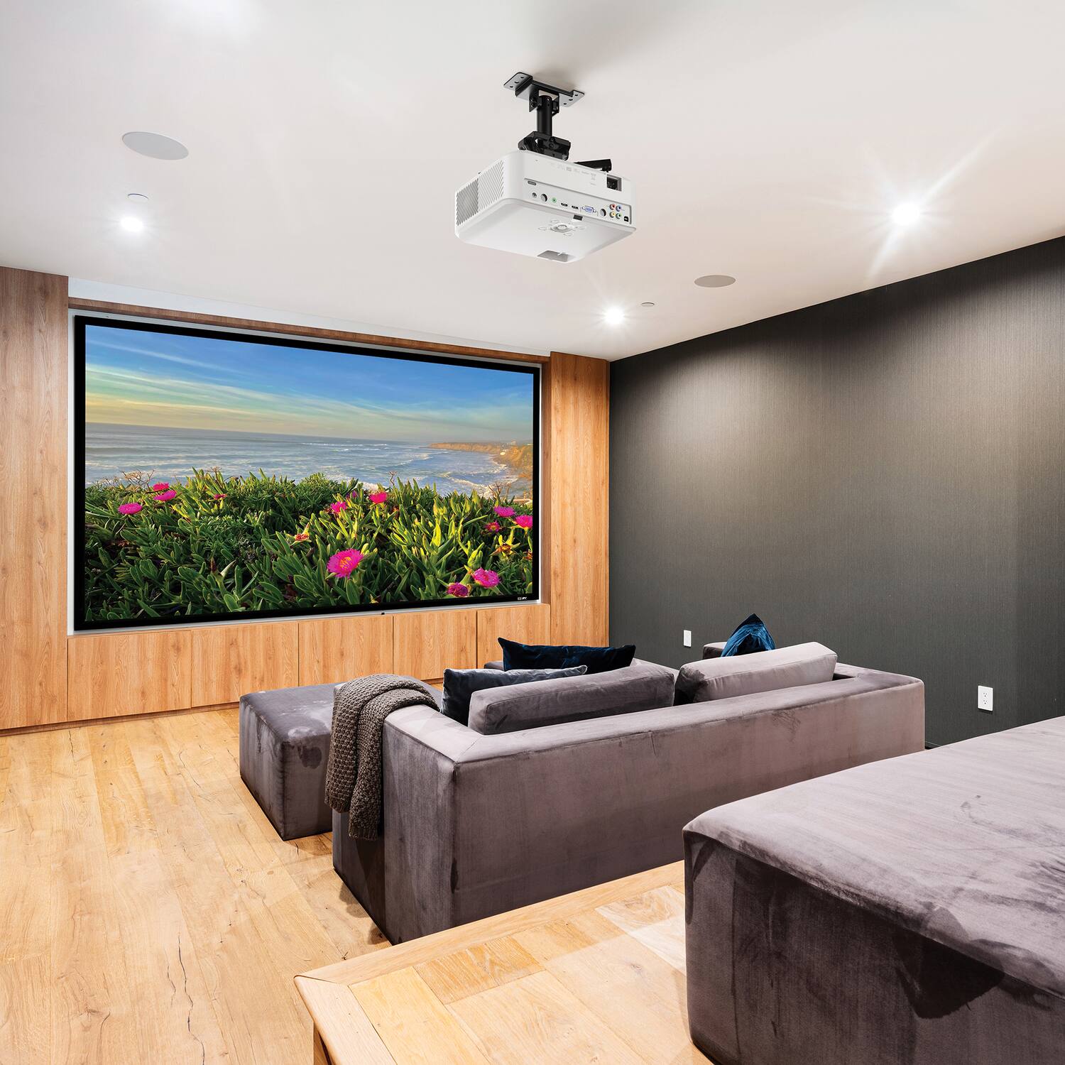 Angle. Peerless-AV - Adjustable Universal Projector Mount for Flat or Angled Ceilings, 5.1" to 18.5" Mounting Pattern, Holds up to 99 Lbs - Multicolor.