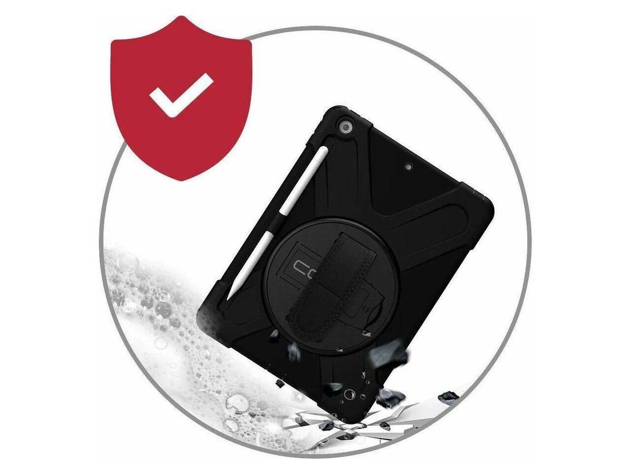 Alt View 3. CODi - CODi Rugged Case for iPad Air/Pro 11" & Air 10.9" with Kickstand & Strap - Black.
