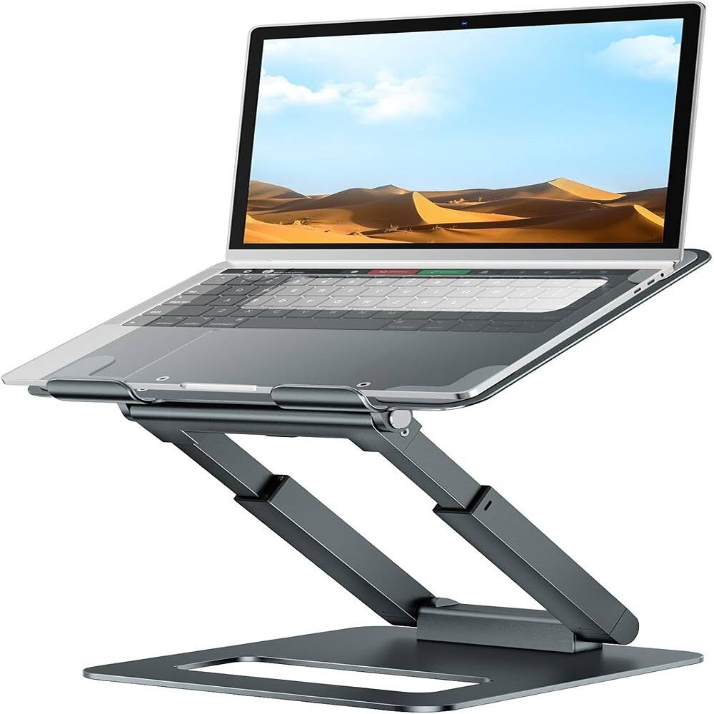 ACJPR - Laptop Stand for Desk, Adjustable Telescopic Riser, 10–17" Laptops - Gray