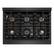 Alt View 9. ZLINE - Designer 36 in. 5.2 cu. ft. Manual Clean Freestanding DuoPro Gas Range in Black Satin with Black and Bronze Accents - Black Satin Stainless Steel.