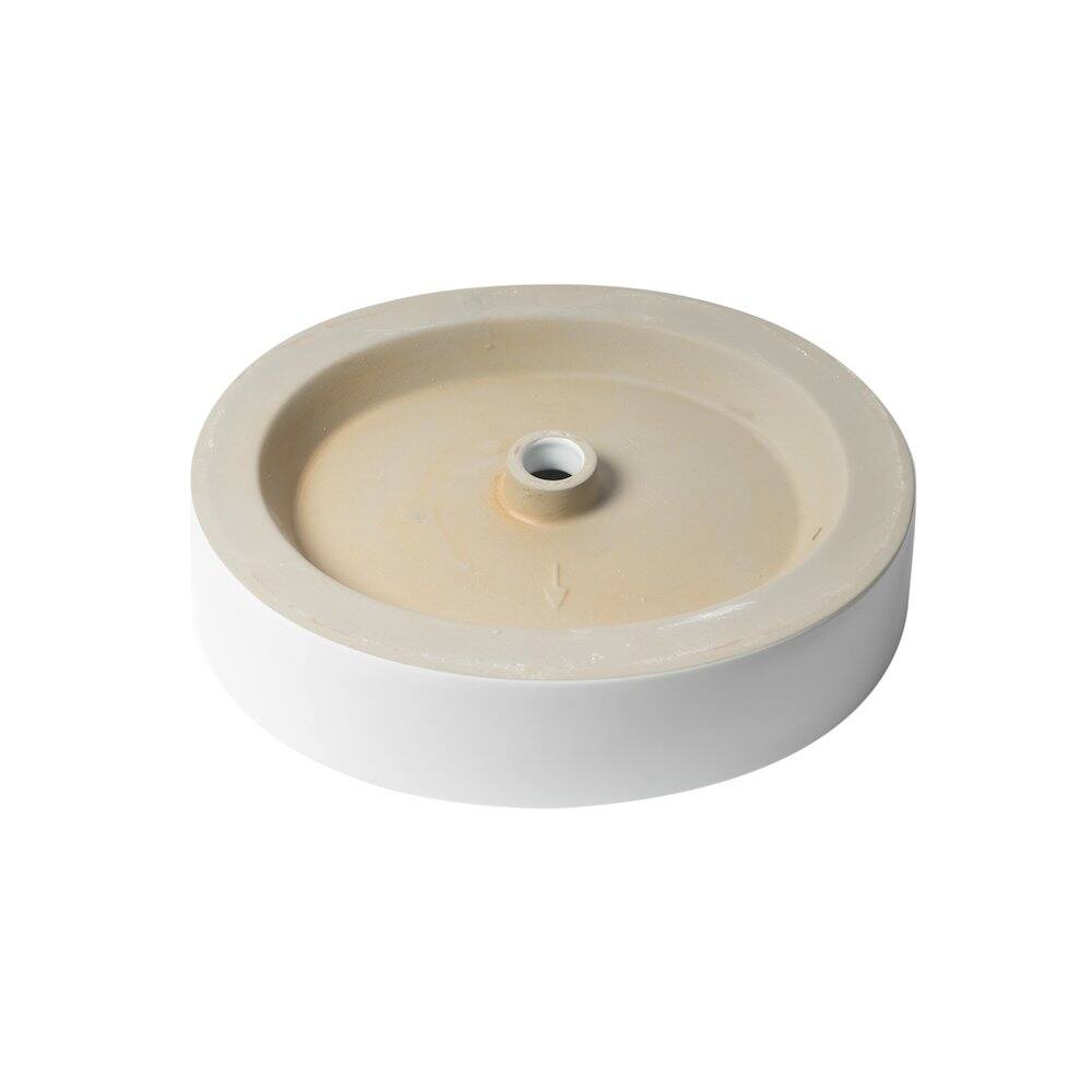 Angle. Alfi - White 22" Oval Above Mount Ceramic Sink - White.