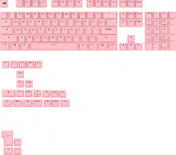 Glorious - GPBT Basics Universal Keycap Set Compatible with Most 100% 85% 80% TKL 60% Compact 75% Mechanical Keyboards - Potion Pink - Front_Zoom