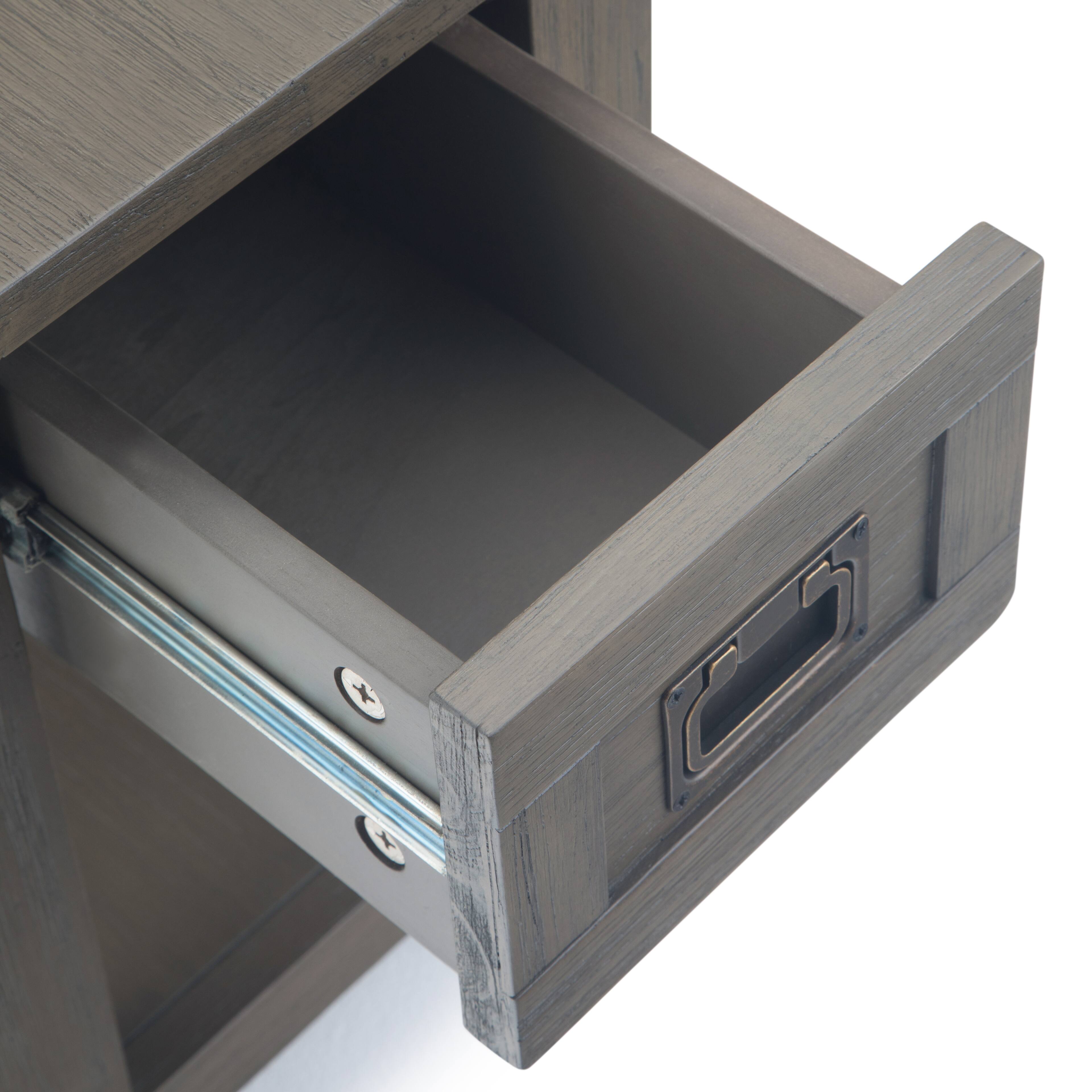 Alt View 13. Simpli Home - Monroe Narrow Side Table - Farmhouse Grey.