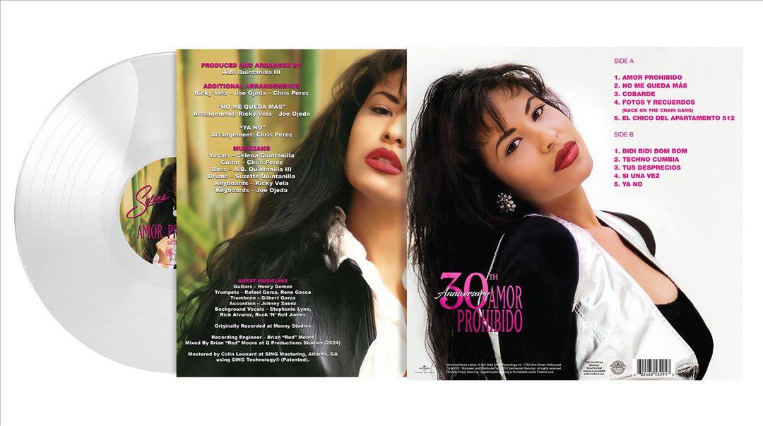 Back. Amor Prohibido [Remasterizado 2024] [30th Anniversary] [Transparent Clear LP] [LP].