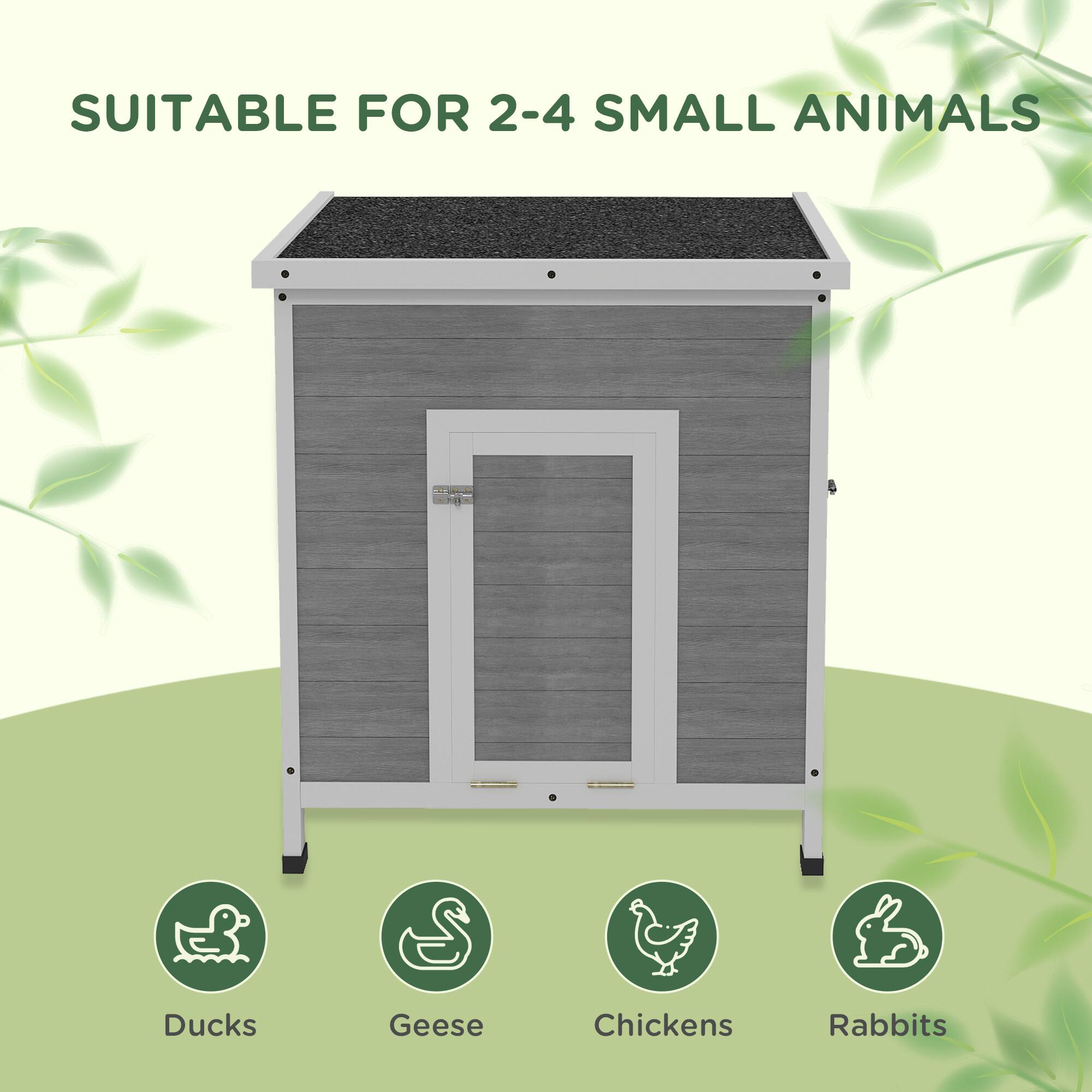 SUITABLE FOR 2-4 SMALL ANIMALS

Ducks  
Geese  
Chickens  
Rabbits