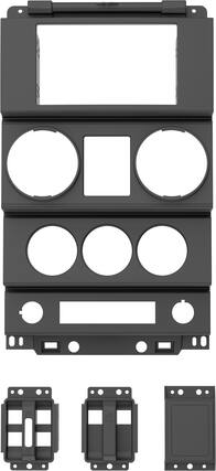 Front. Metra - Metra Full Dash Replacement Radio Installation Kit for 2007–2010 Jeep Wrangler JK Vehicles - Black.
