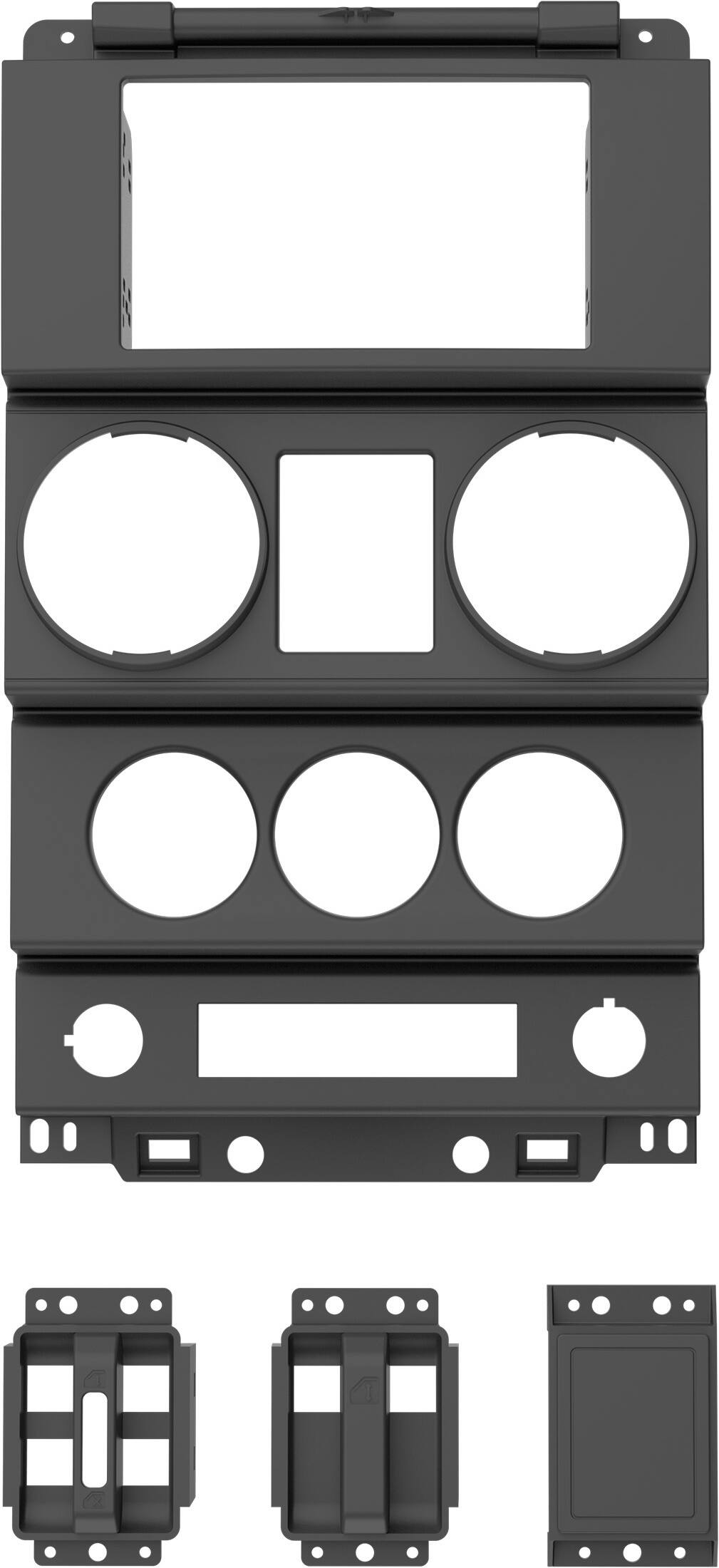 Front. Metra - Metra Full Dash Replacement Radio Installation Kit for 2007–2010 Jeep Wrangler JK Vehicles - Black.