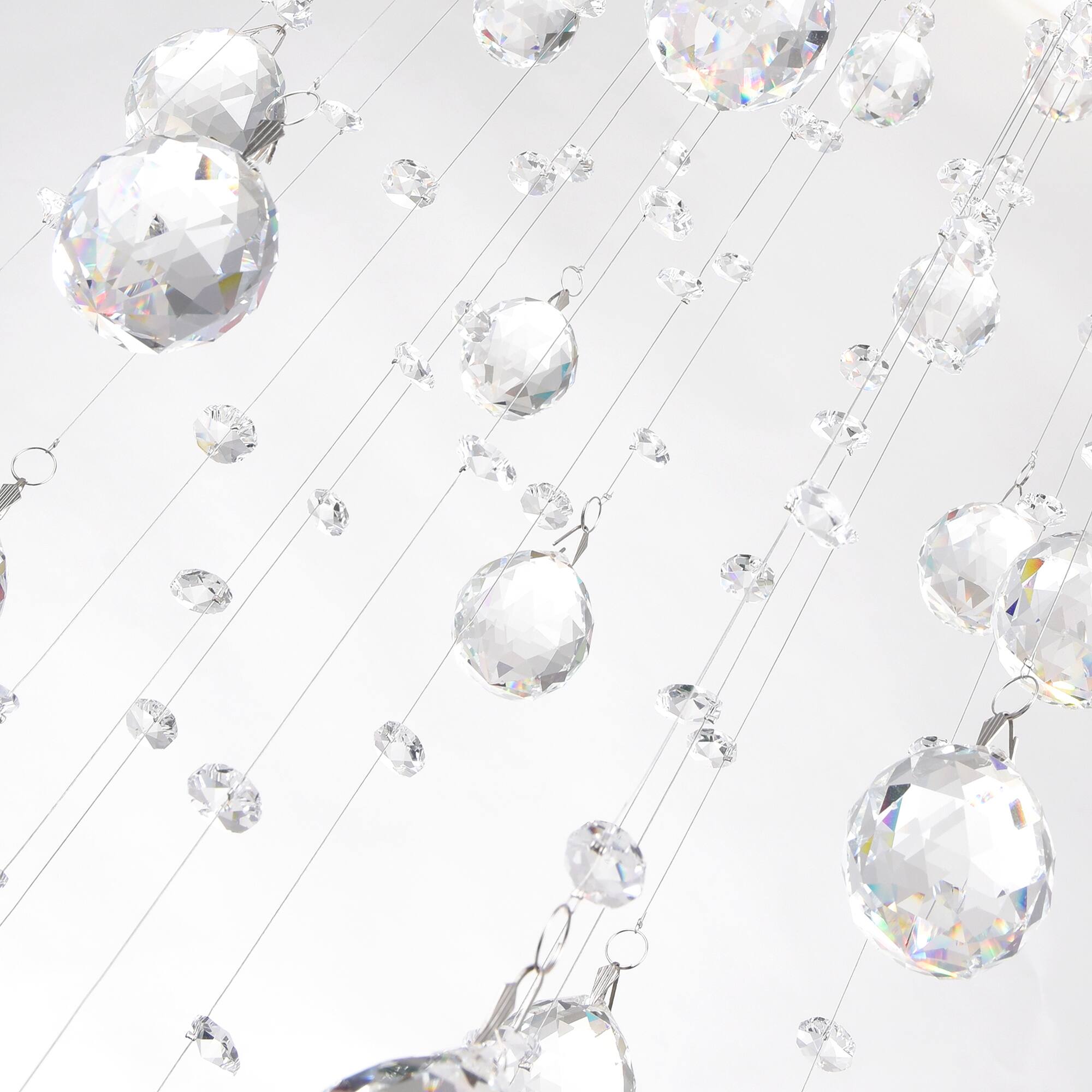 Back. CWI Lighting - Rain Drop 4 Light Flush Mount With Chrome Finish - Chrome.