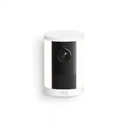Ring - — Spotlight Cam, Battery (newest model), Wide-Angle Retinal 2K Video, 6x Enhanced Zoom, Motion-Activated Spotlights - White