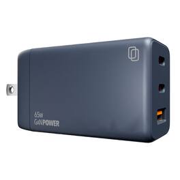 Cellhelmet - 3-Port 65W USB-C and USB-A GaN Wall Charger - Gunmetal Gray