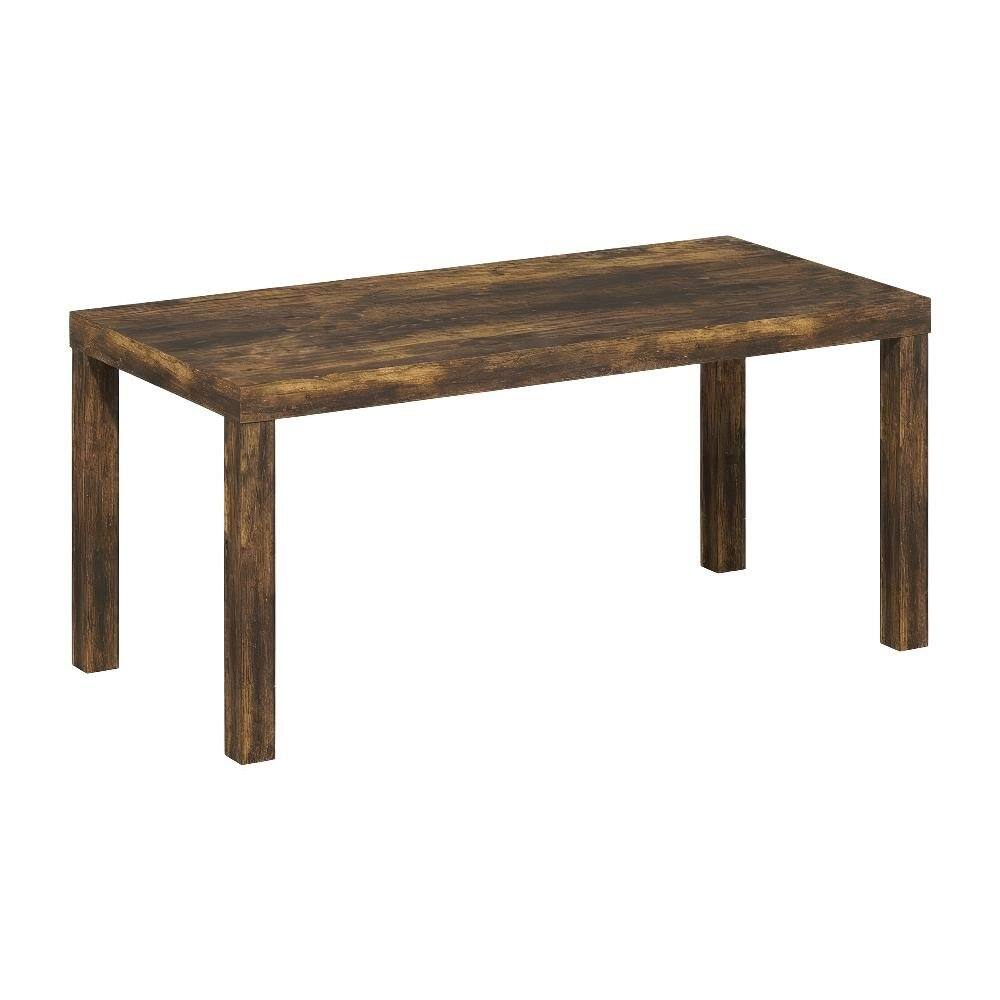 FurniFact - Coffee Table with Classic Simple Design and Durable Construction - Amber Pine