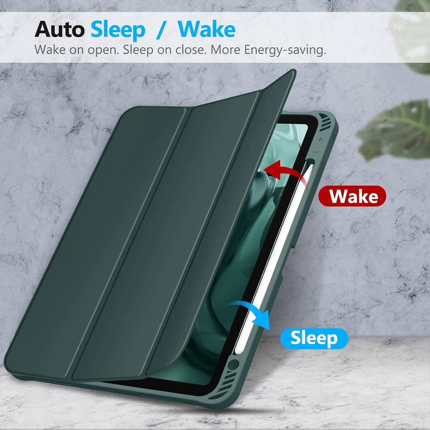 Auto Sleep / Wake  
Wake on open. Sleep on close. More Energy-saving.  
Wake  
Sleep