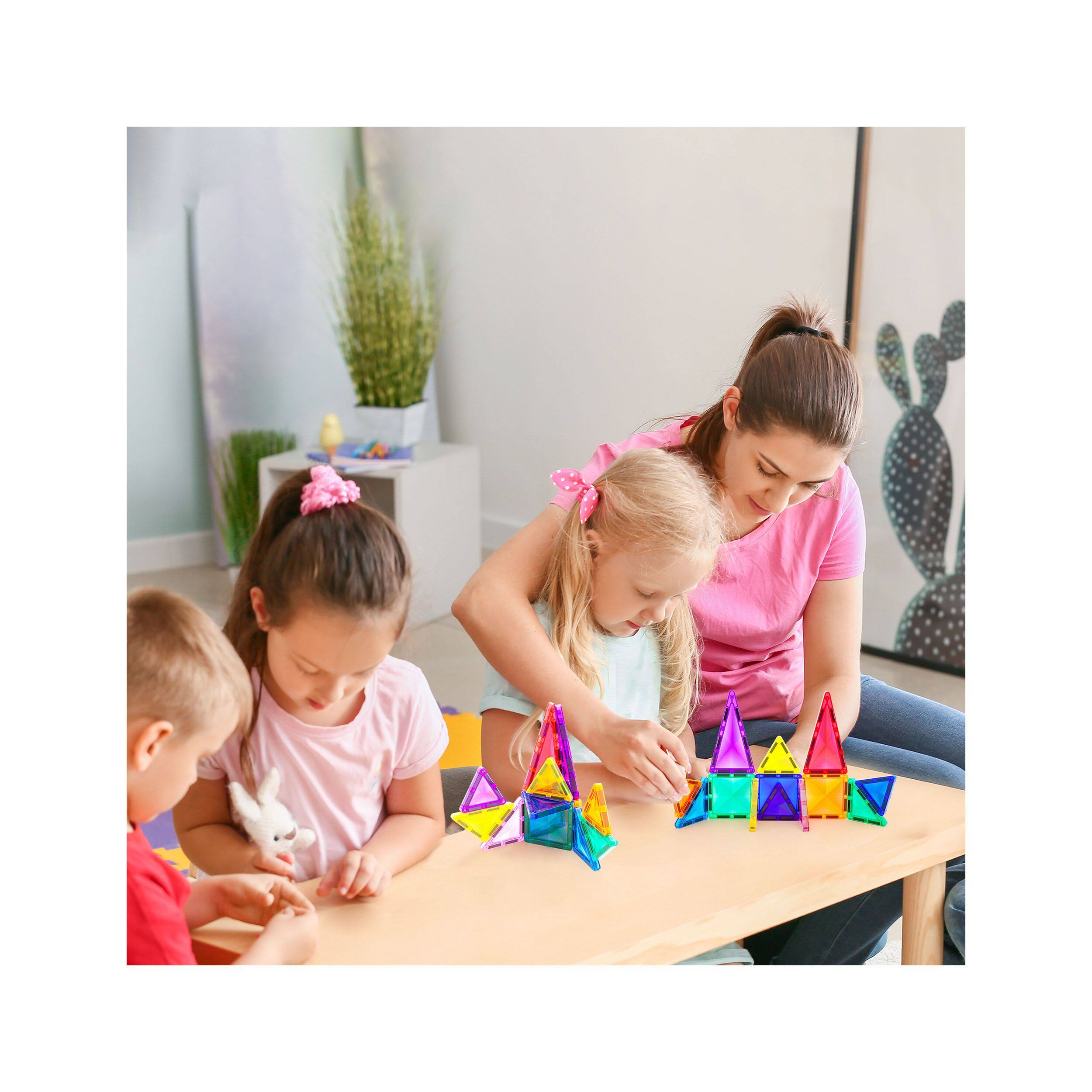 Alt View 3. PicassoTiles - PicassoTiles 13pc Travel Size Magnetic Tiles, Magnetic Building Blocks for Kids, Magnet for Kids 3+.