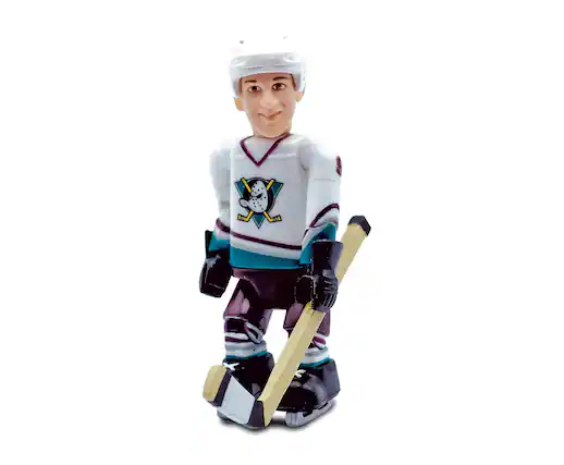 Front. NHL - Anaheim Ducks NHL SMITI 3 Inch Mini Figure | Paul Kariya - White.